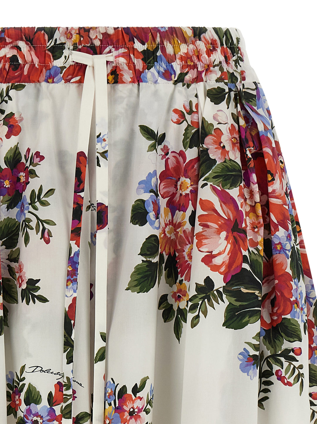 Dolce &amp; Gabbana White Cotton Midi Skirt