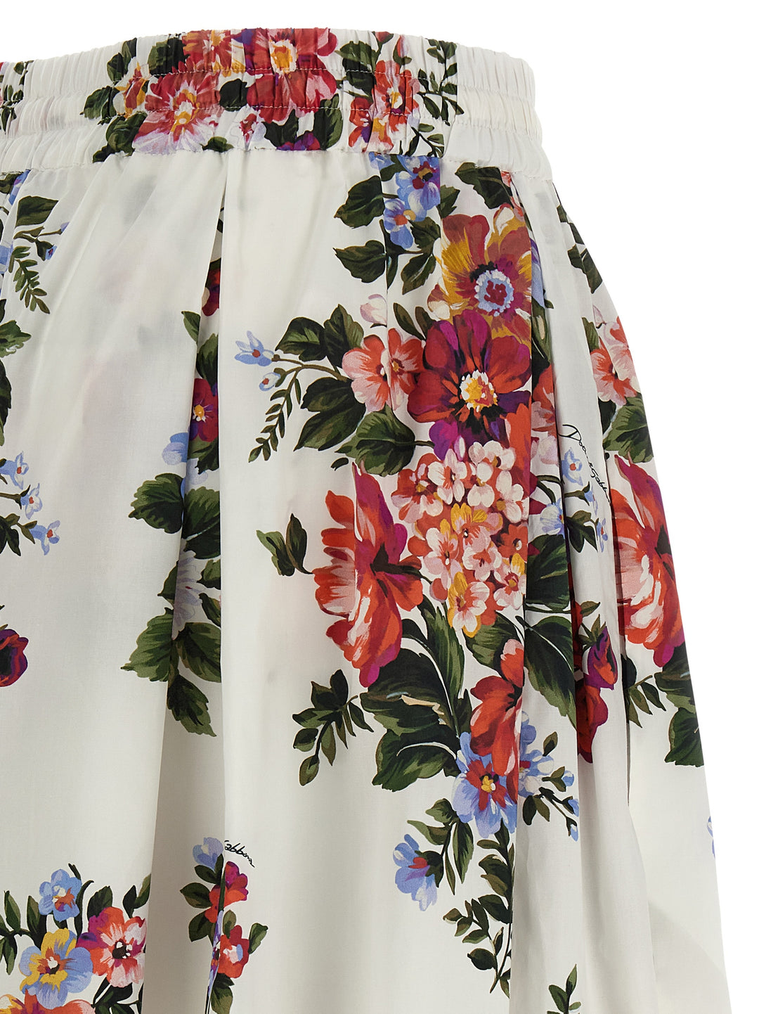 Dolce &amp; Gabbana White Cotton Midi Skirt