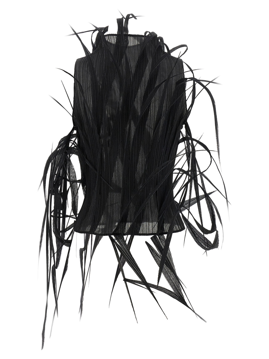 Issey Miyake Black Polyester Tank Tops