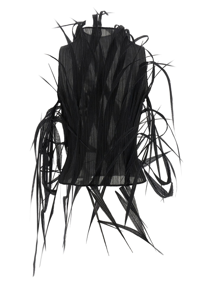 Issey Miyake Black Polyester Tank Tops