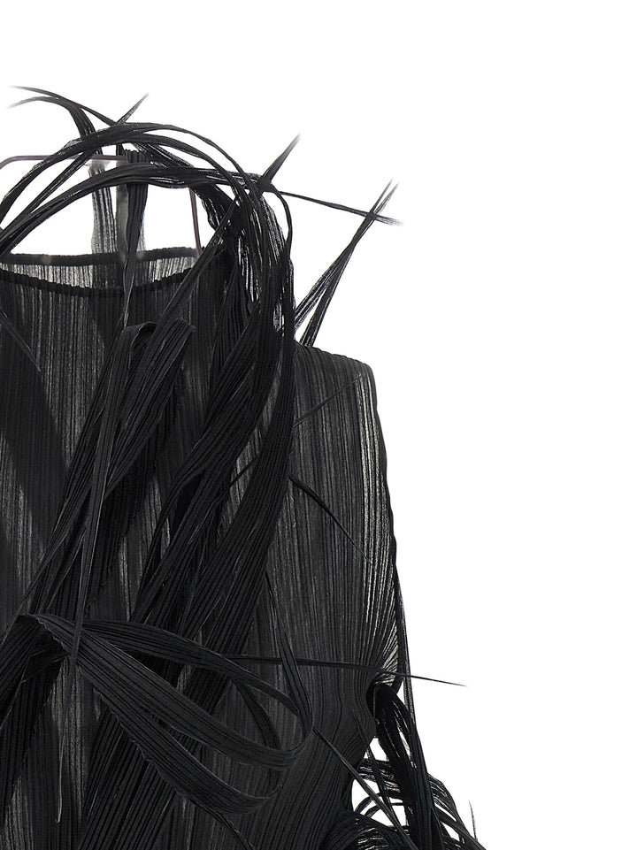 Issey Miyake Black Polyester Tank Tops