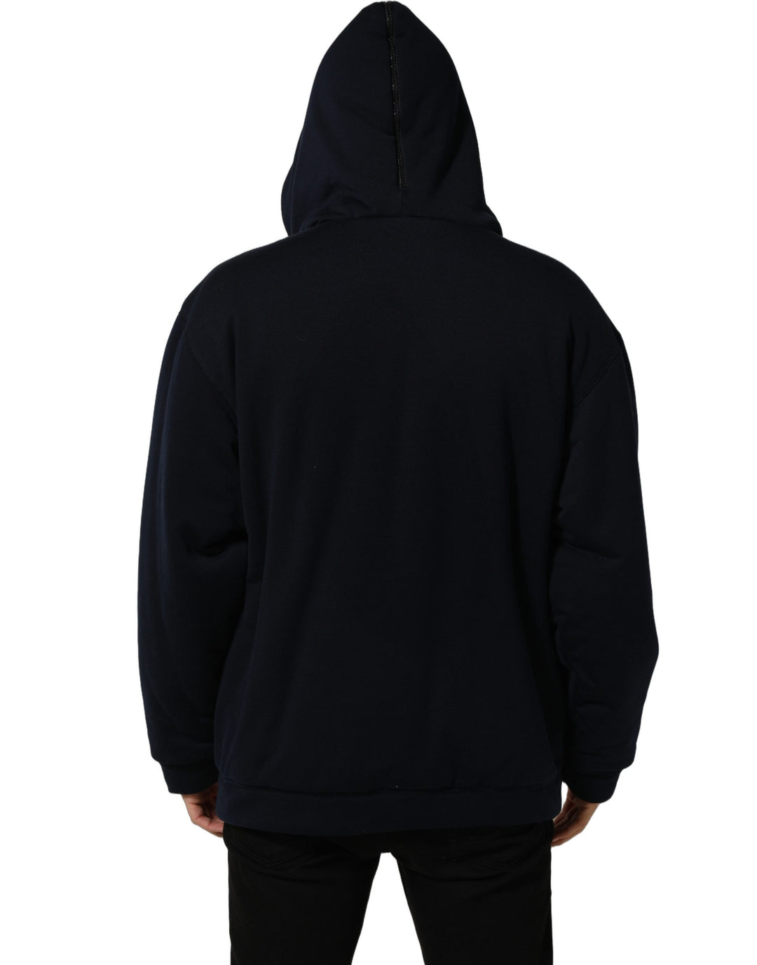 Dolce &amp; Gabbana Black Cotton Full Zip Hooded Bomber Jacket