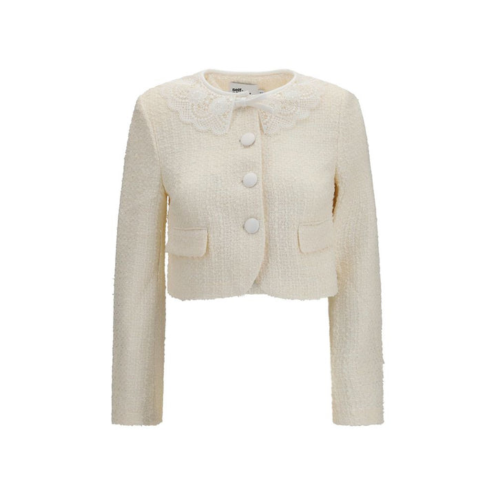 Self-Portrait Beige Polyester Full-Length Jacket