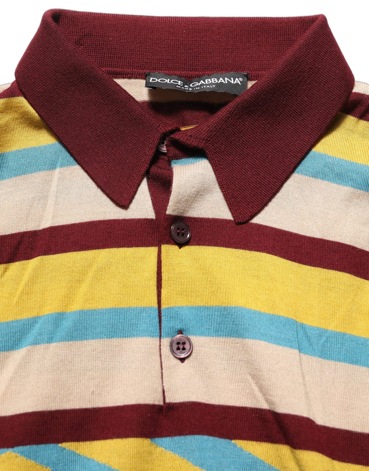 Dolce &amp; Gabbana Multicolor Knitted Cashmere Pullover Sweater