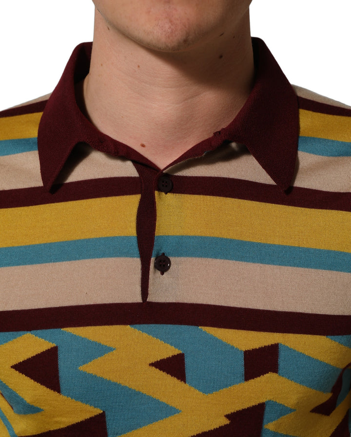Dolce &amp; Gabbana Multicolor Knitted Cashmere Pullover Sweater
