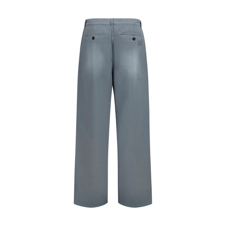 Miu Miu Gray Cotton Casual Pants