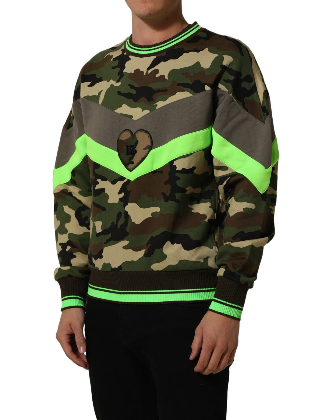 Dolce &amp; Gabbana Multicolor Camouflage Sweatshirt Men Sweater