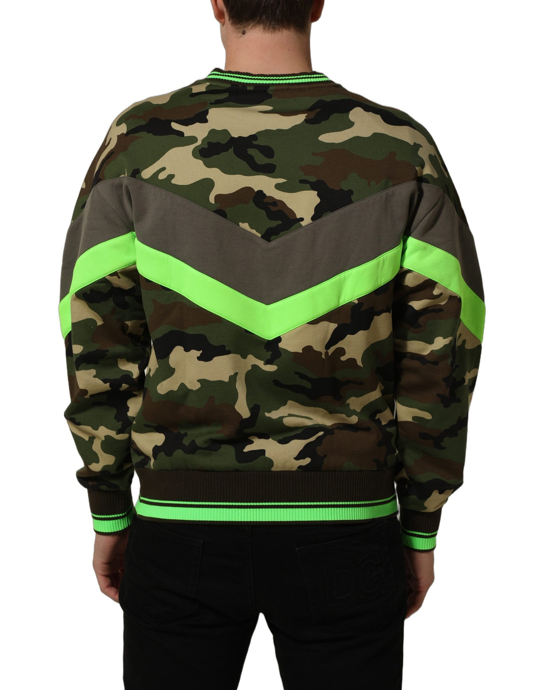 Dolce &amp; Gabbana Multicolor Camouflage Sweatshirt Men Sweater
