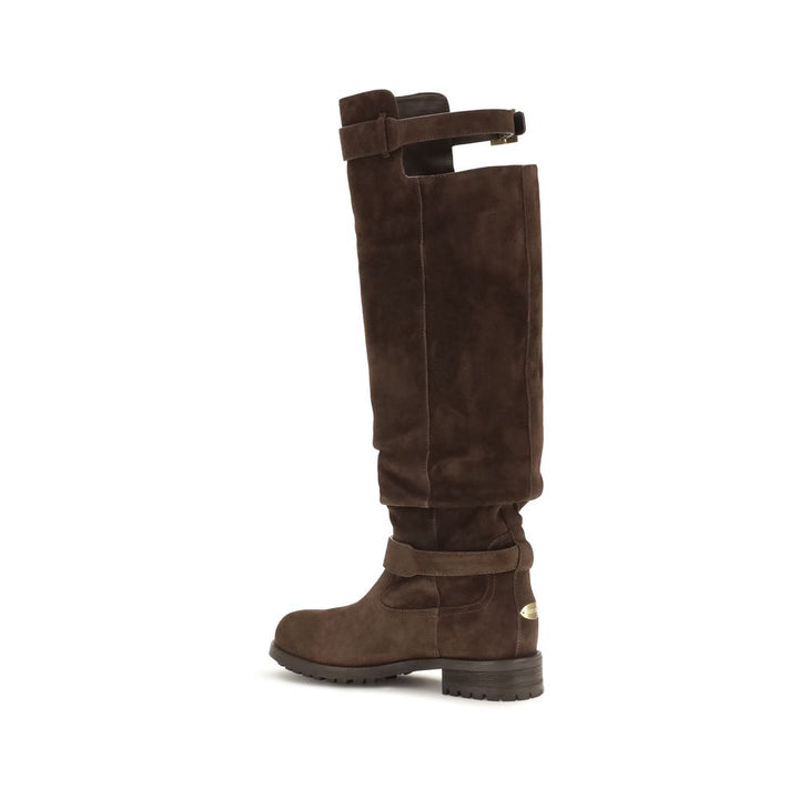 Jimmy Choo Brown Calf Leather Bos Taurus Over The Knee