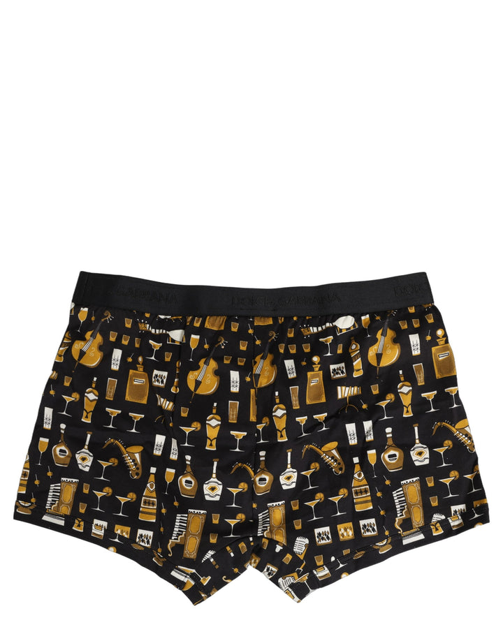 Dolce &amp; Gabbana Black Gold Cocktail Regular Boxer Underwear