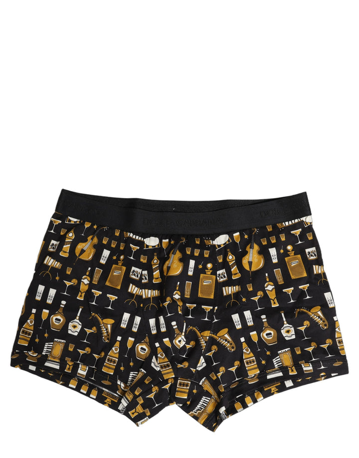 Dolce &amp; Gabbana Black Gold Cocktail Regular Boxer Underwear