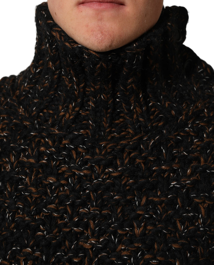 Dolce &amp; Gabbana Brown Wool Knit Turtleneck Pullover Sweater