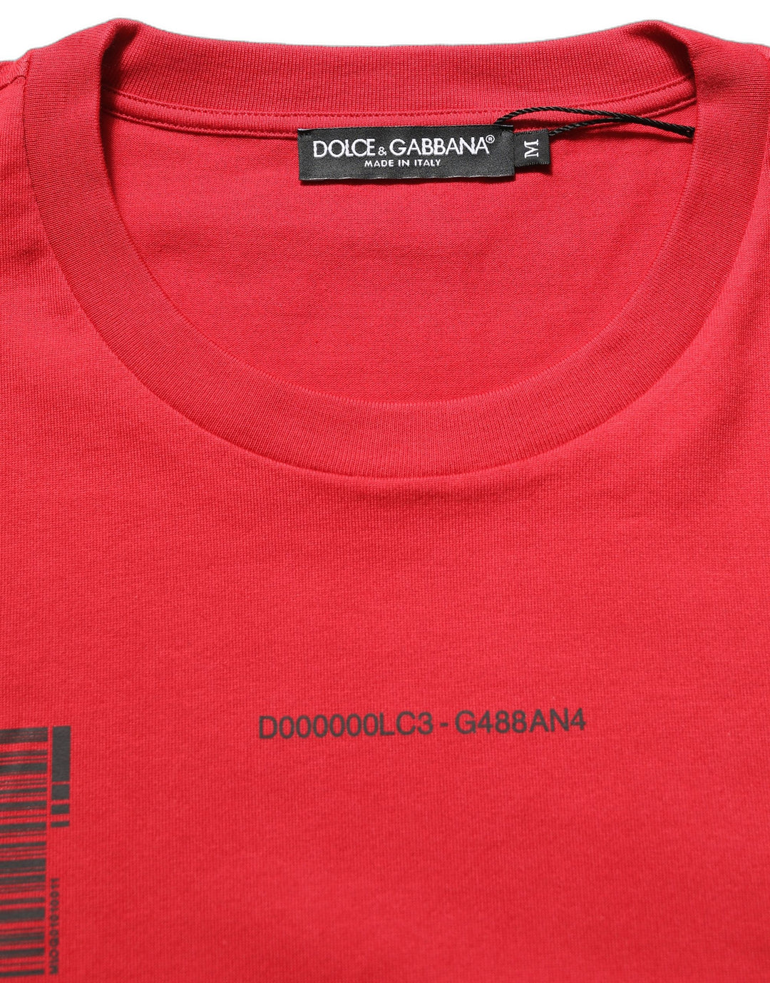 Dolce &amp; Gabbana Red Cotton Graphic Print Crew Neck T-shirt