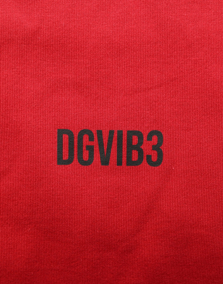 Dolce &amp; Gabbana Red Cotton Graphic Print Crew Neck T-shirt