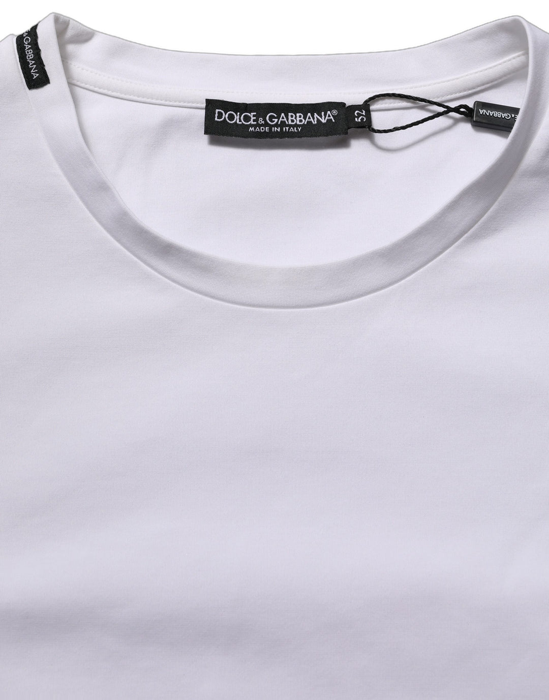 Dolce &amp; Gabbana White Cotton Short Sleeves Crew Neck T-shirt