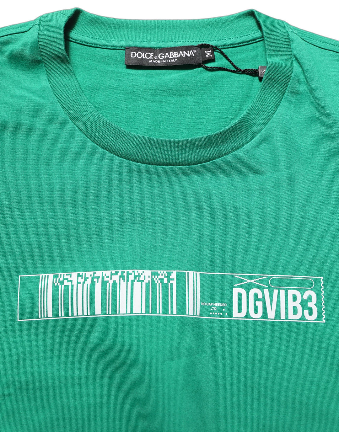 Dolce &amp; Gabbana Green Cotton DGVIB3 Print Crew Neck T-shirt