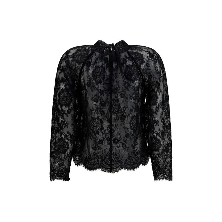 Self-Portrait Black Polyamide Blouse