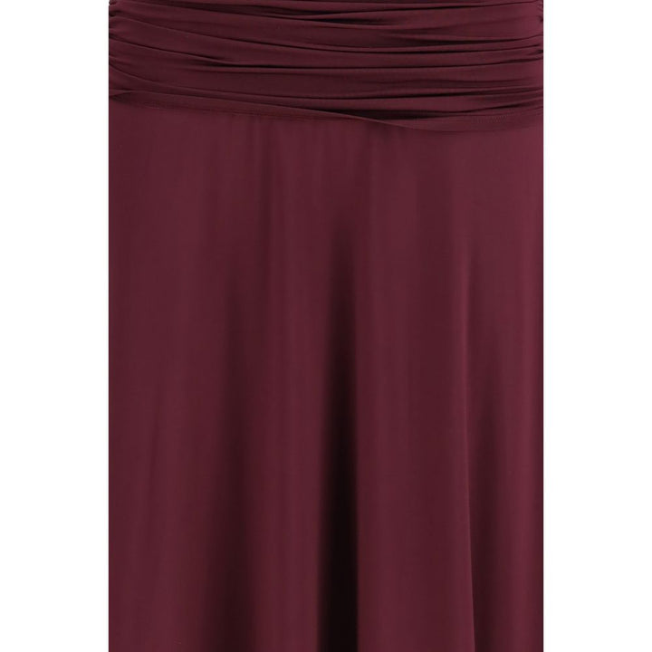 Self-Portrait Bordeaux Viscose Casual Dress