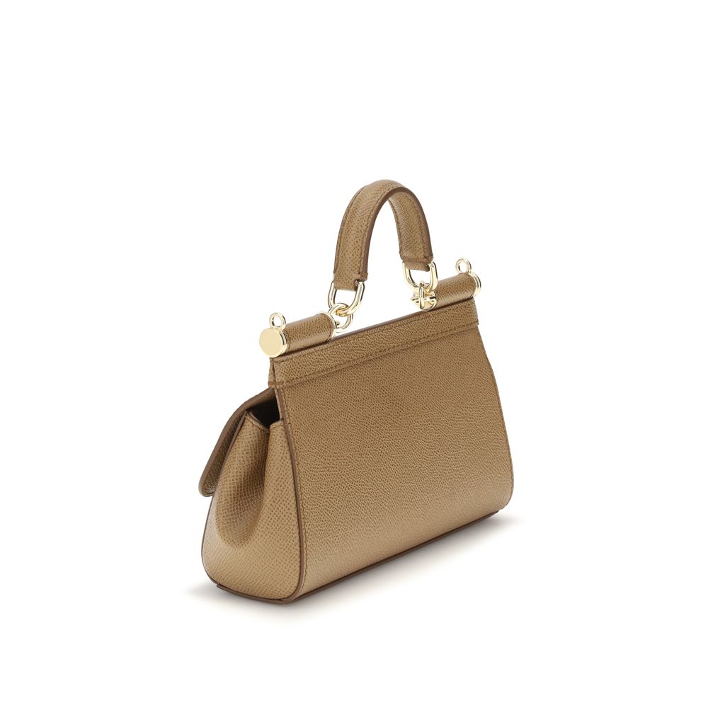 Dolce &amp; Gabbana Beige Calf Leather Bos Taurus Handbag