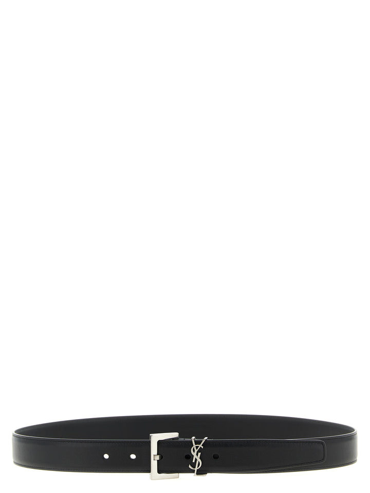 Saint Laurent Black Calfskin Regular Belt