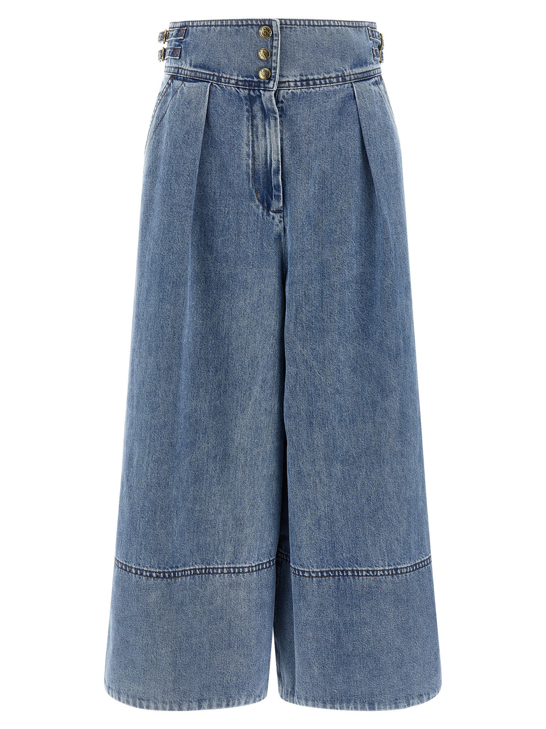 Zimmermann Blue Cotton Cropped Jeans