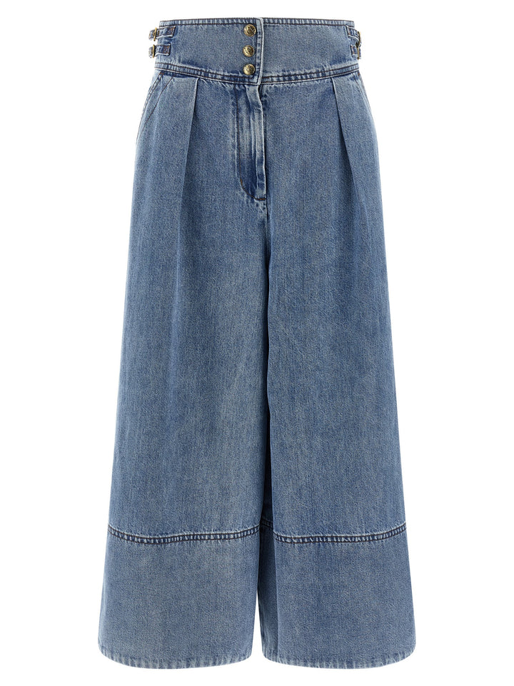 Zimmermann Blue Cotton Cropped Jeans