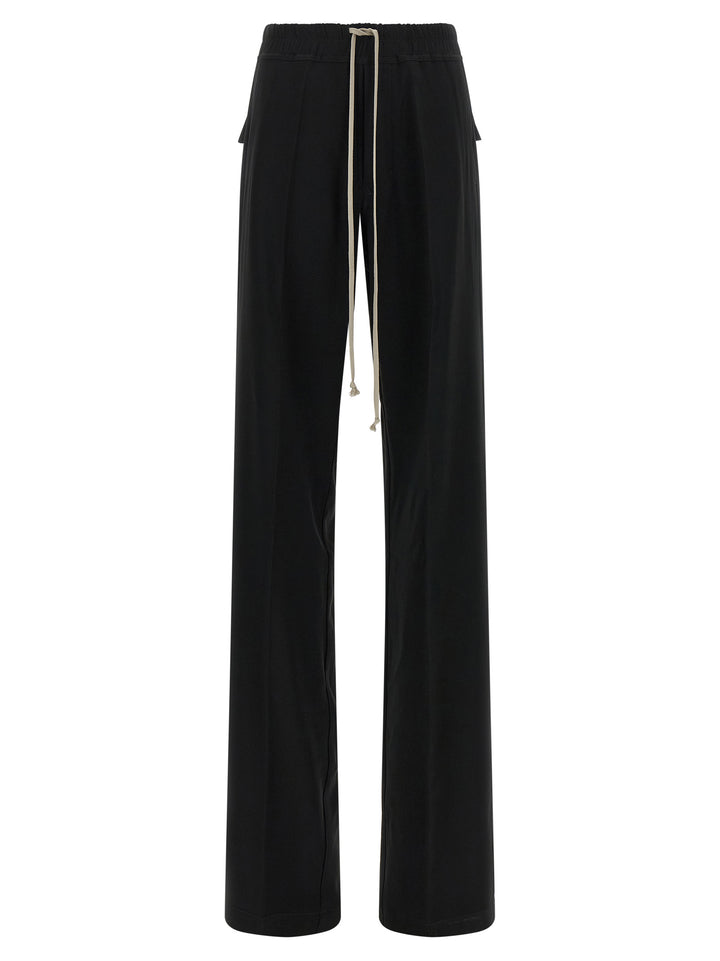 Rick Owens Black Viscose Casual Pants