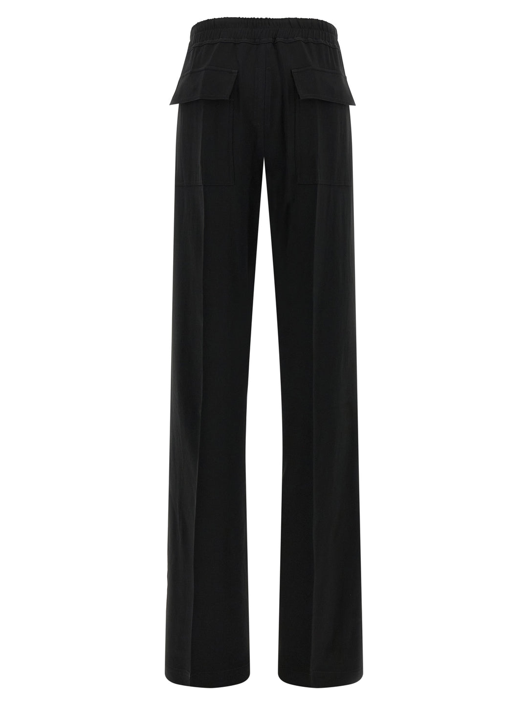 Rick Owens Black Viscose Casual Pants