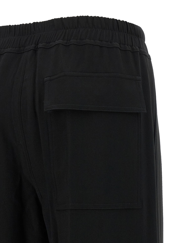 Rick Owens Black Viscose Casual Pants