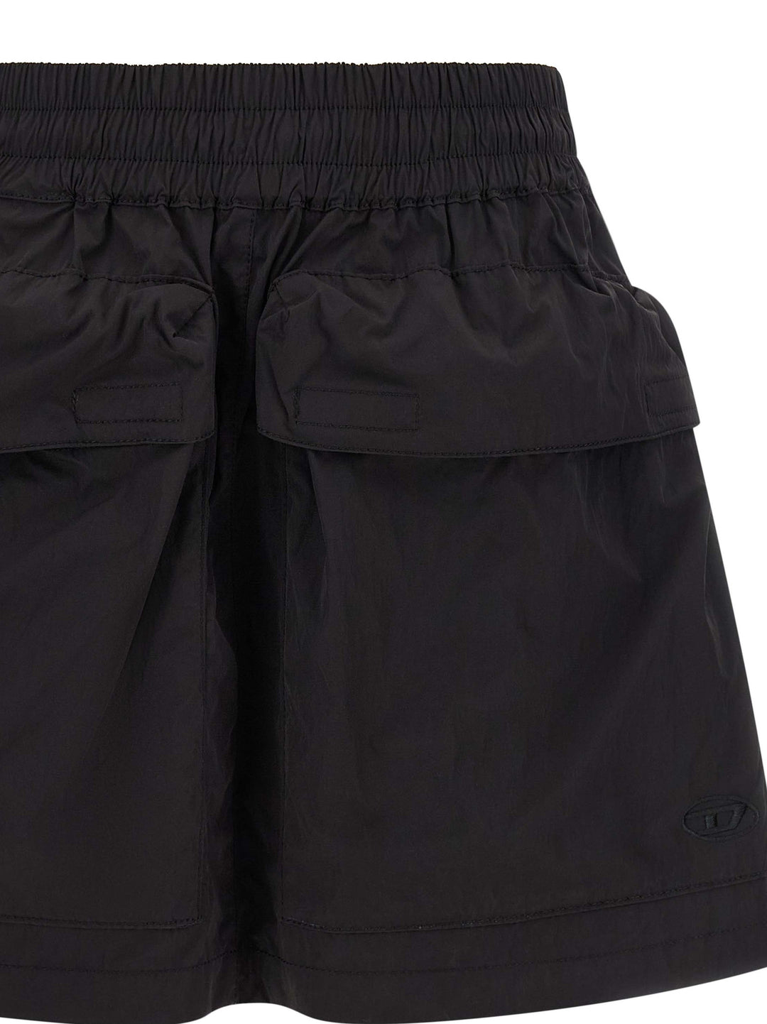 Diesel Black Polyamide Long Skirt