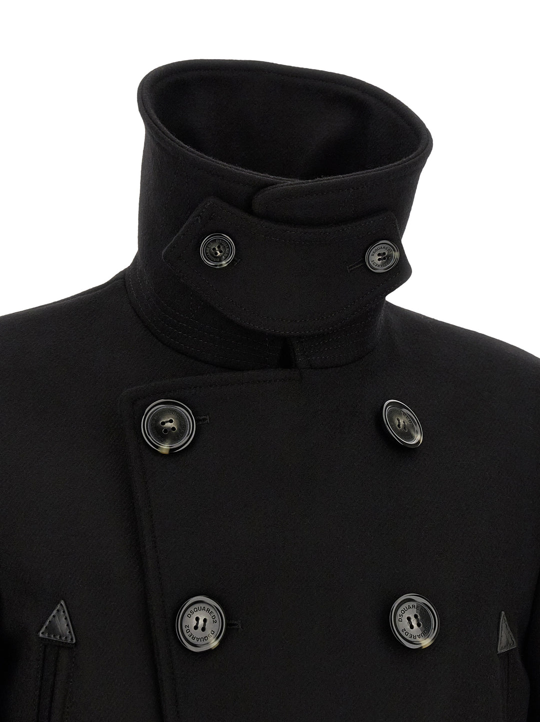 Dsquared² Black Wool Coat