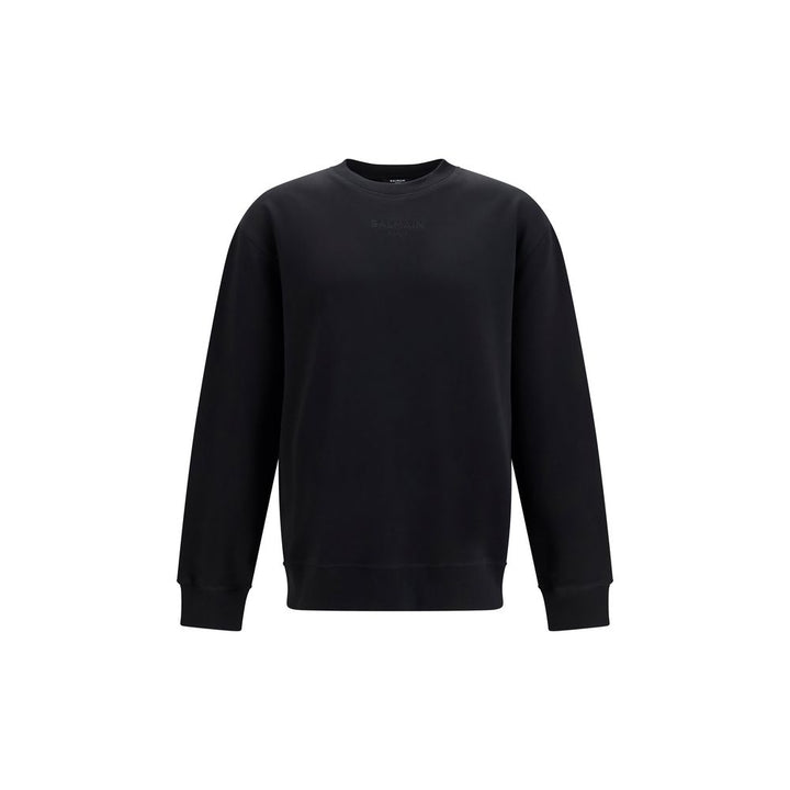 Balmain Black Cotton Sweatshirt