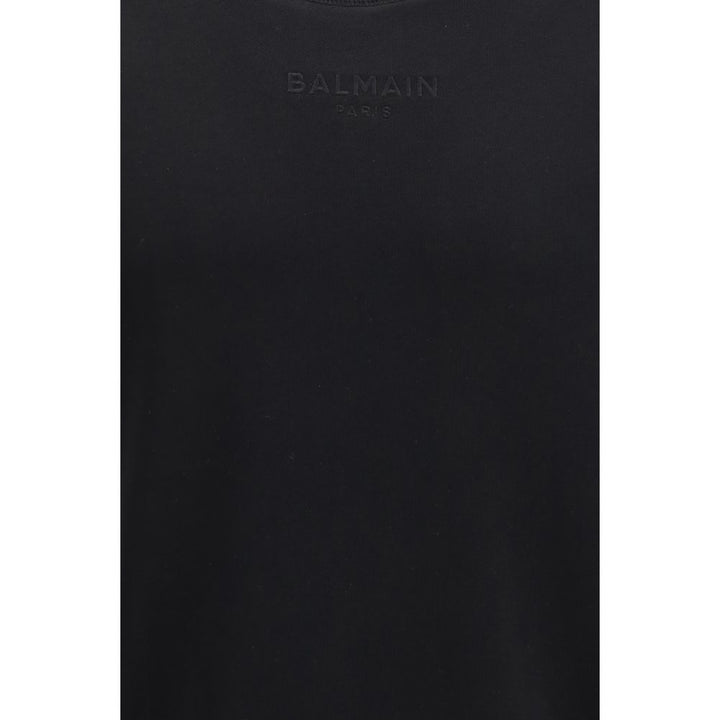 Balmain Black Cotton Sweatshirt