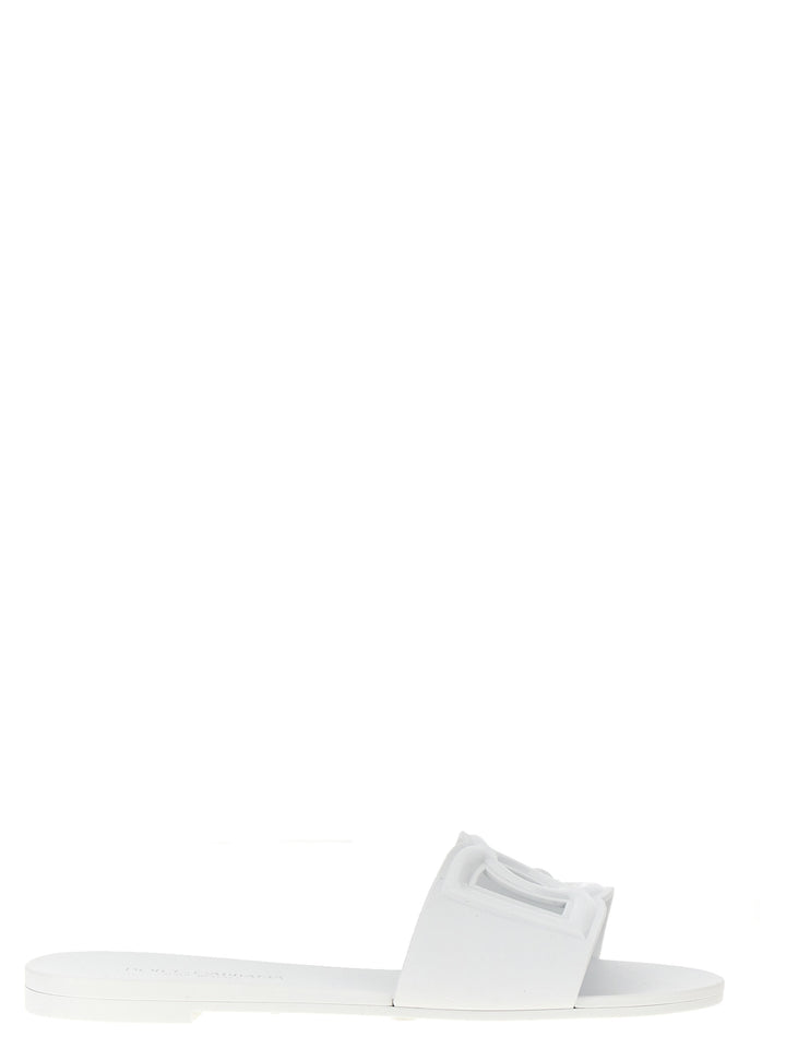 Dolce &amp; Gabbana White Plastic Slides