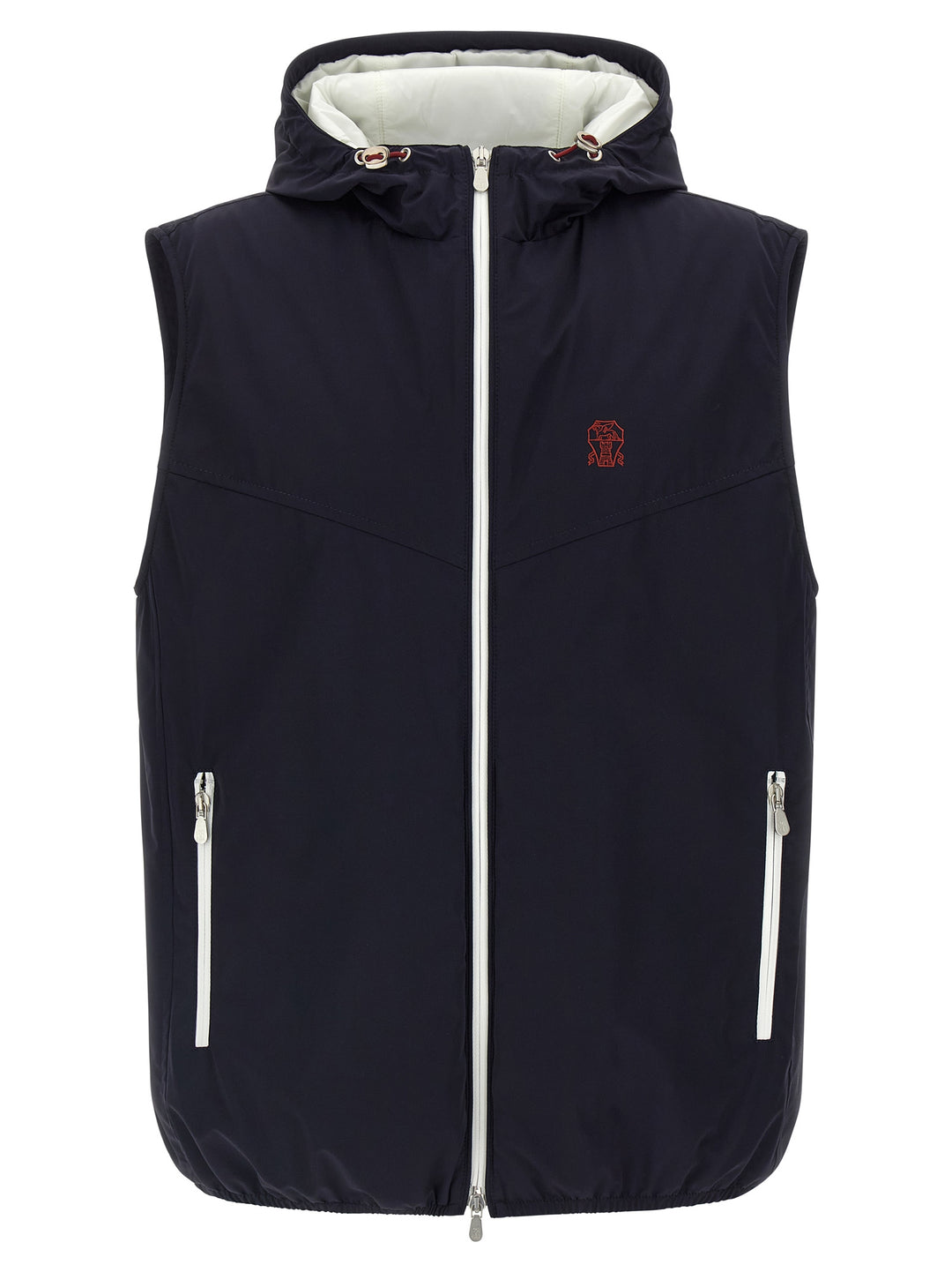 Brunello Cucinelli Blue Polyamide Sleeveless Jacket