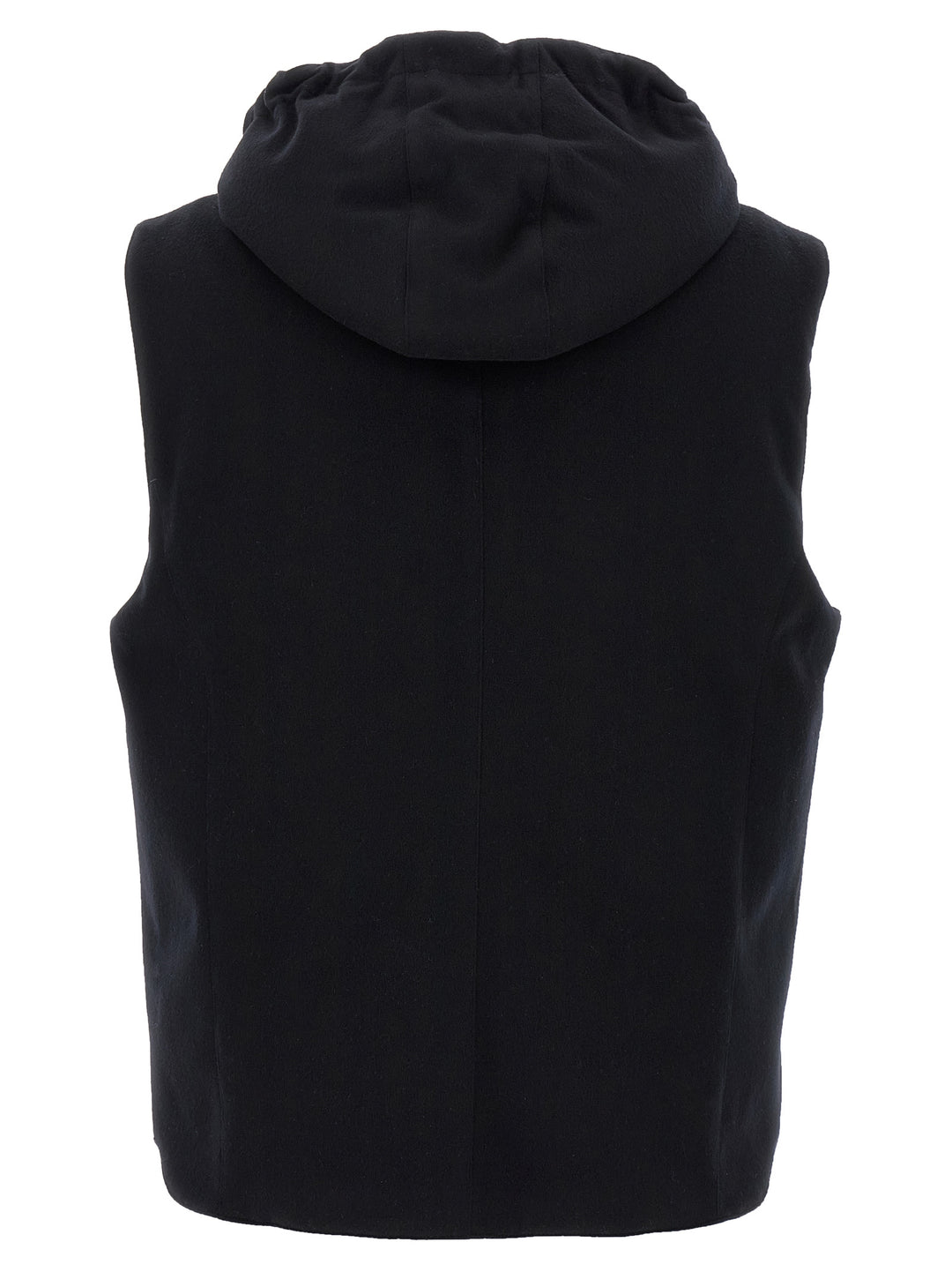 Brunello Cucinelli Black Wool Sleeveless Jacket