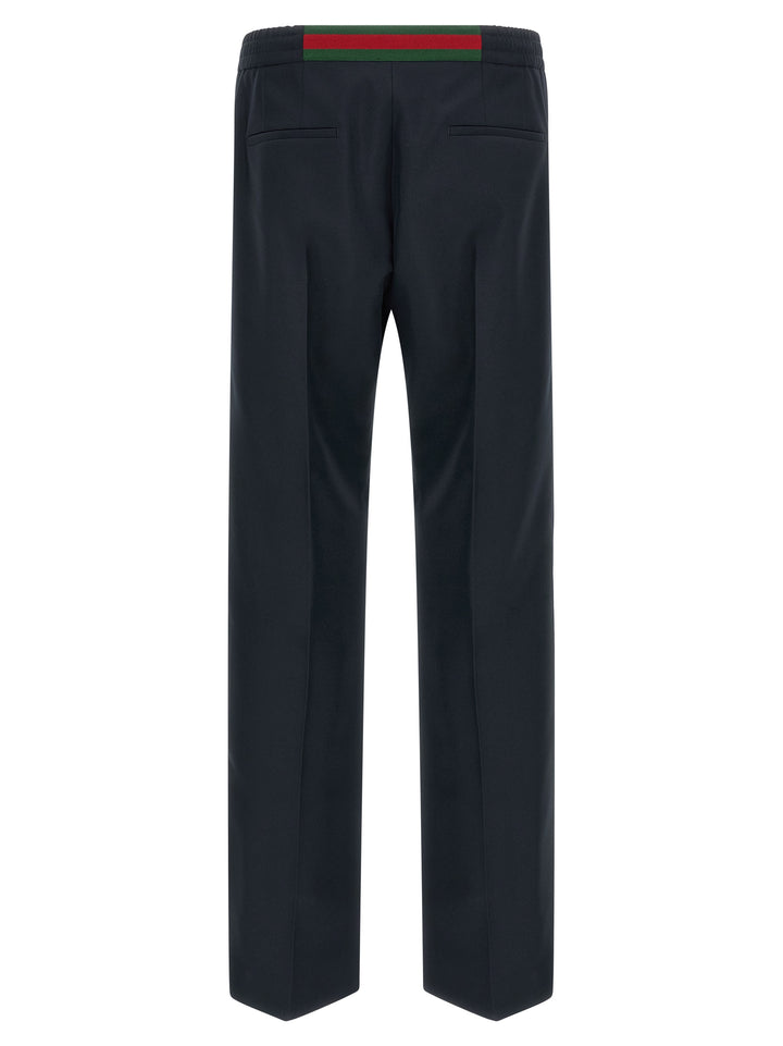 Gucci Blue Polyester Casual Pants