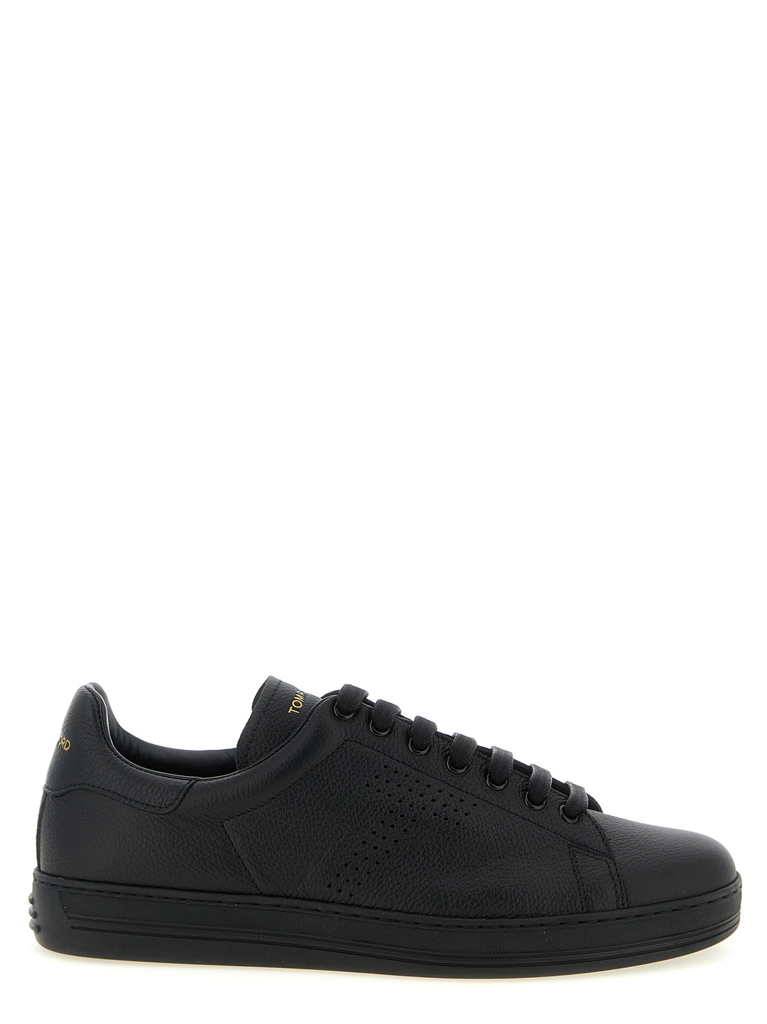 Tom Ford Black Leather Low Top Sneakers