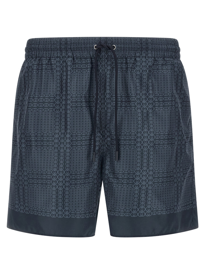 Gucci Blue Polyester Swim Shorts