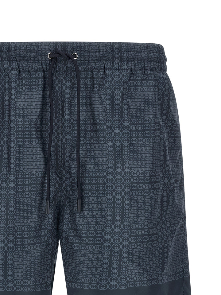 Gucci Blue Polyester Swim Shorts