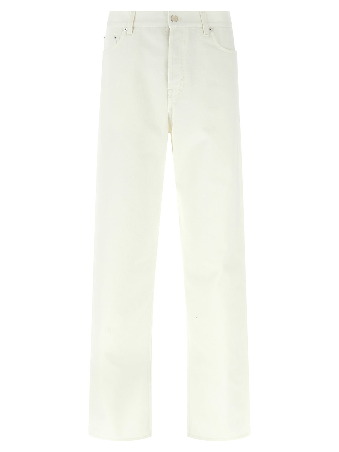 Gucci White Cotton Straight-Leg Jeans