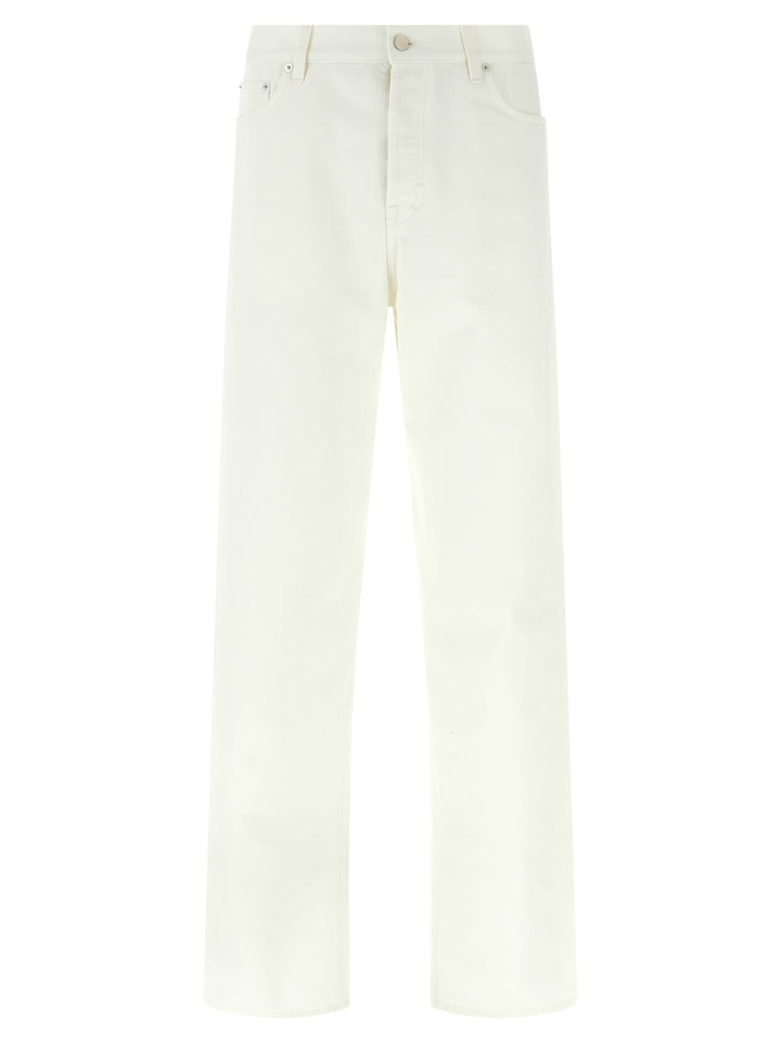Gucci White Cotton Straight-Leg Jeans