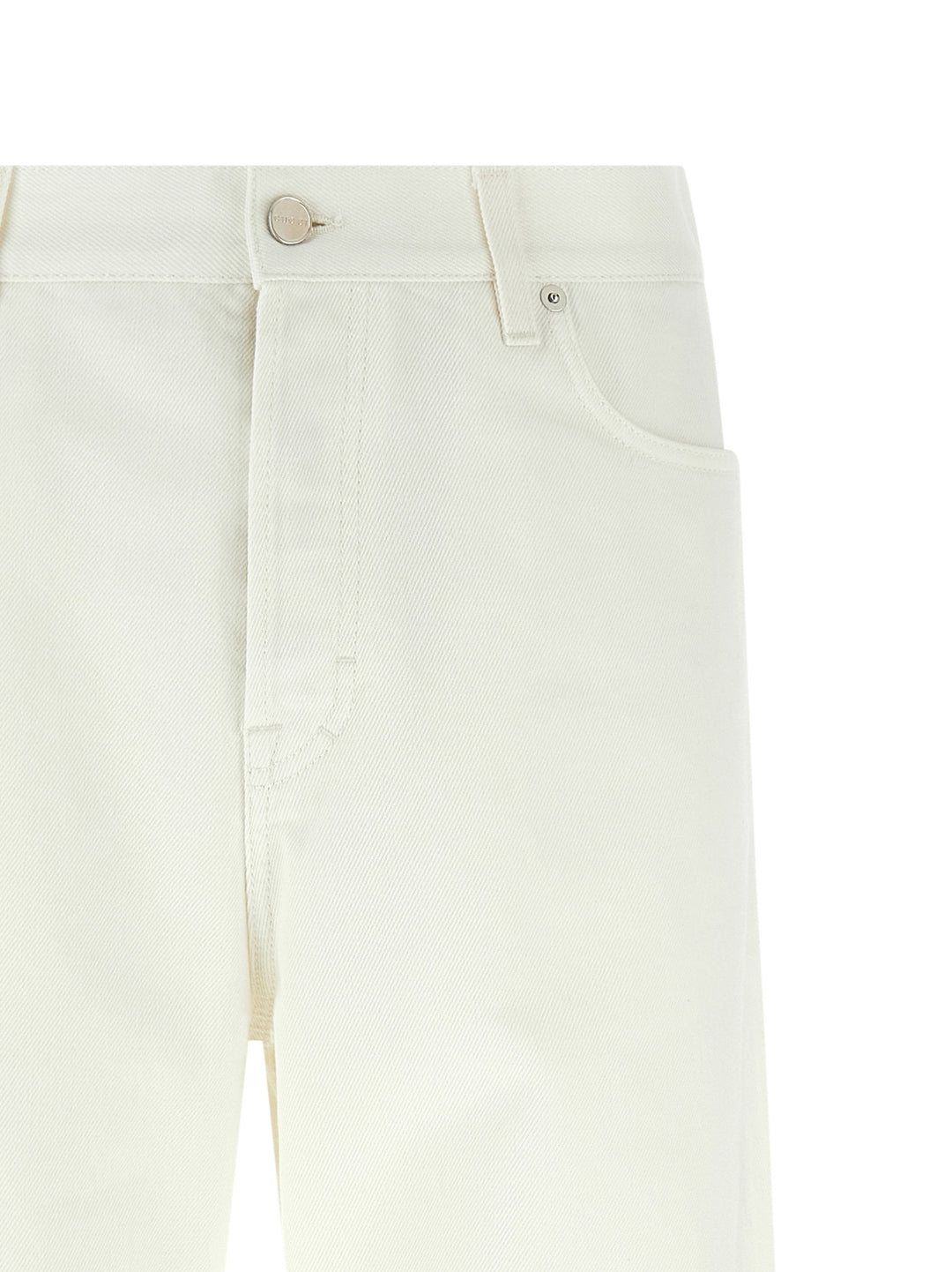 Gucci White Cotton Straight-Leg Jeans