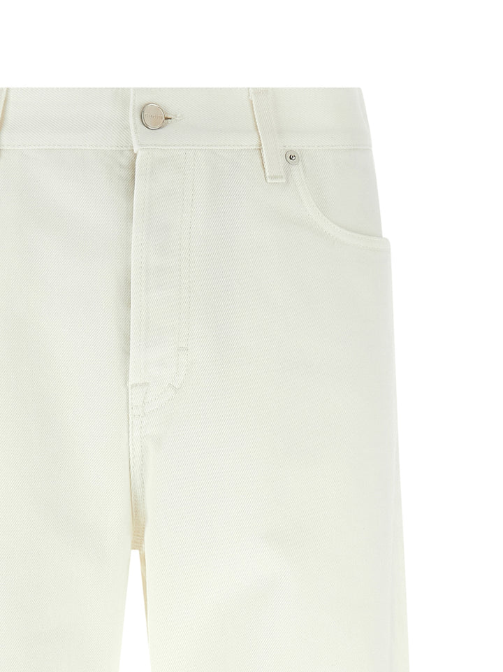 Gucci White Cotton Straight-Leg Jeans