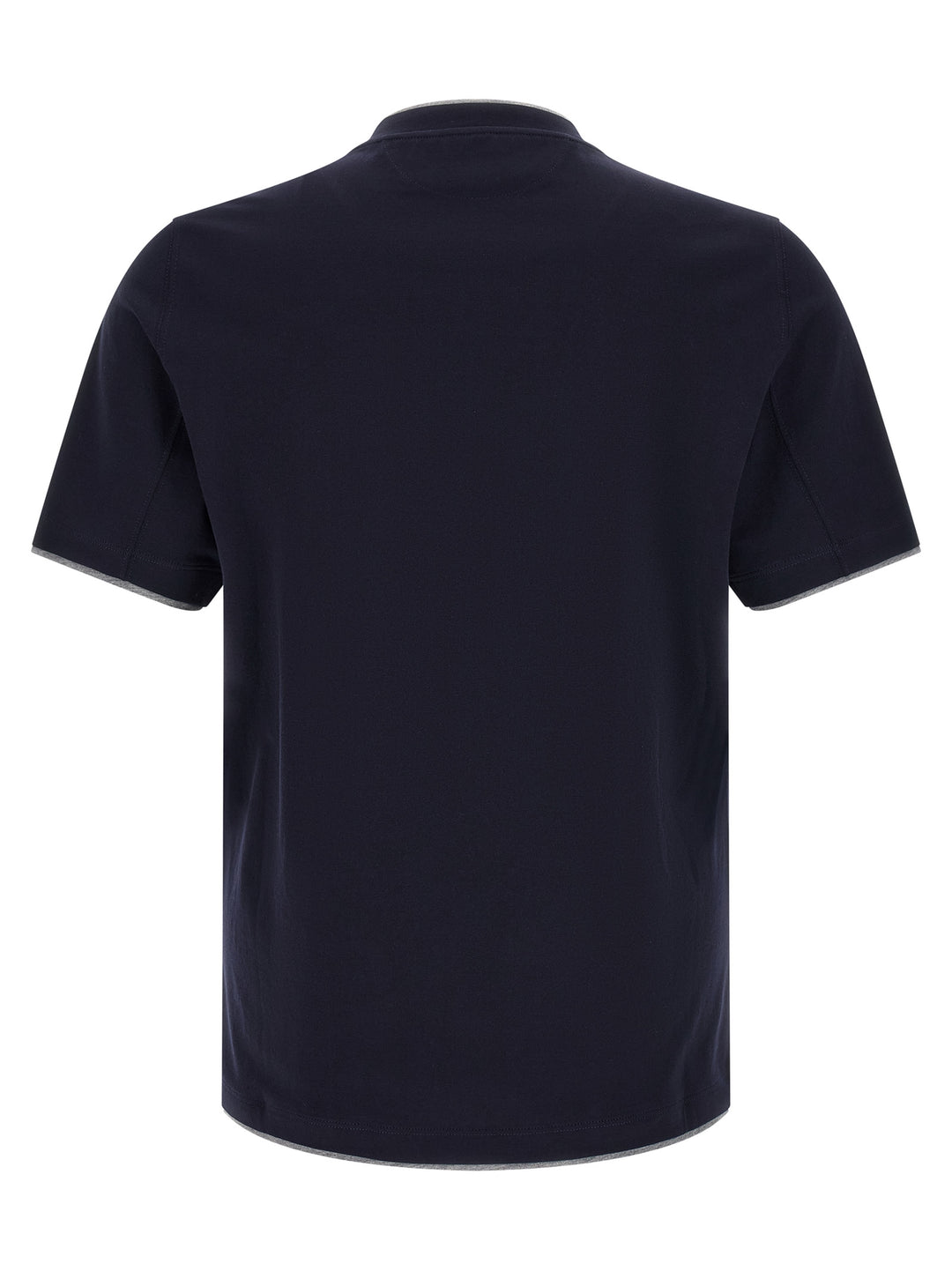Brunello Cucinelli Blue Cotton T-Shirt