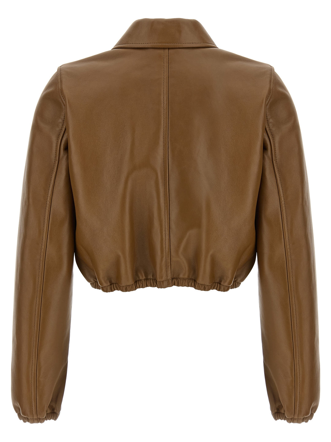 Gucci Beige Lamb Leather Leather Jacket