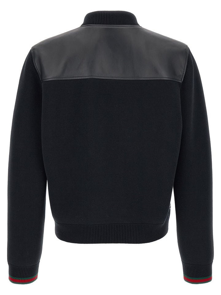 Gucci Blue Lamb Leather Leather Jacket