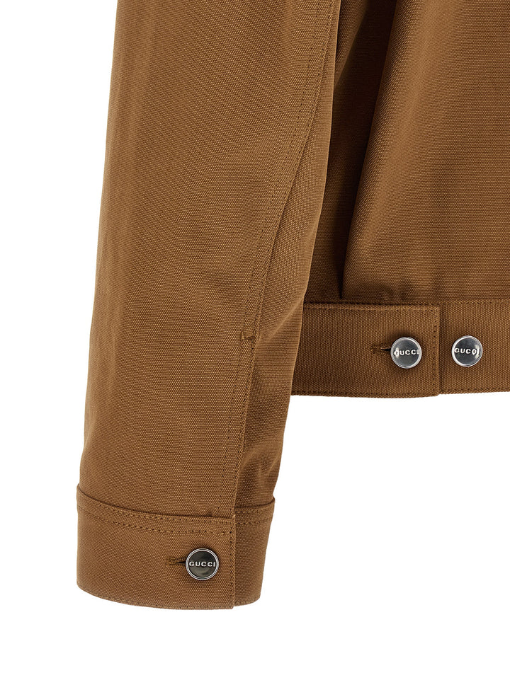 Gucci Brown Cotton Full-Length Jacket