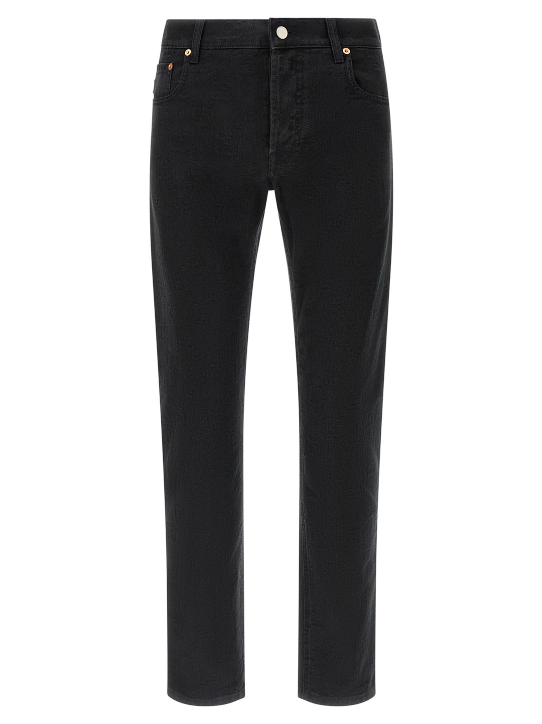 Gucci Black Cotton Straight-Leg Jeans