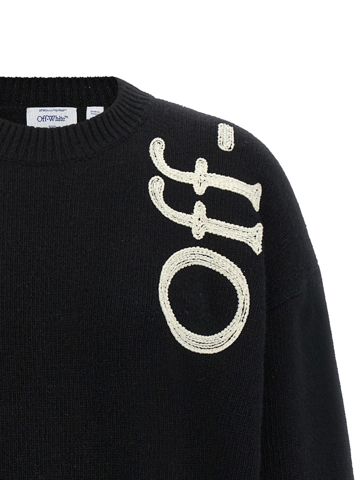 Off-White Bicolor Wool Cardigan